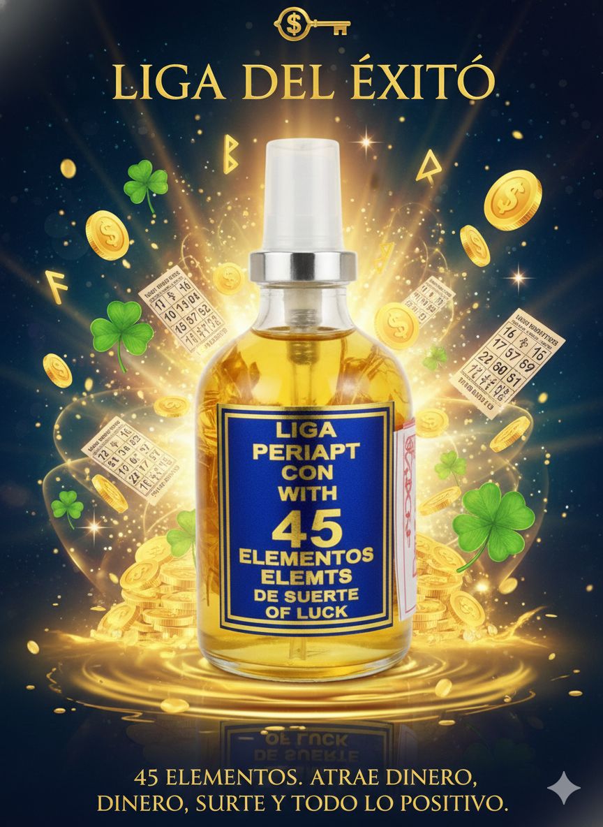 PERFUME  LIGA DE 45 ELEMENTOS RITUALIZADO + ORACION